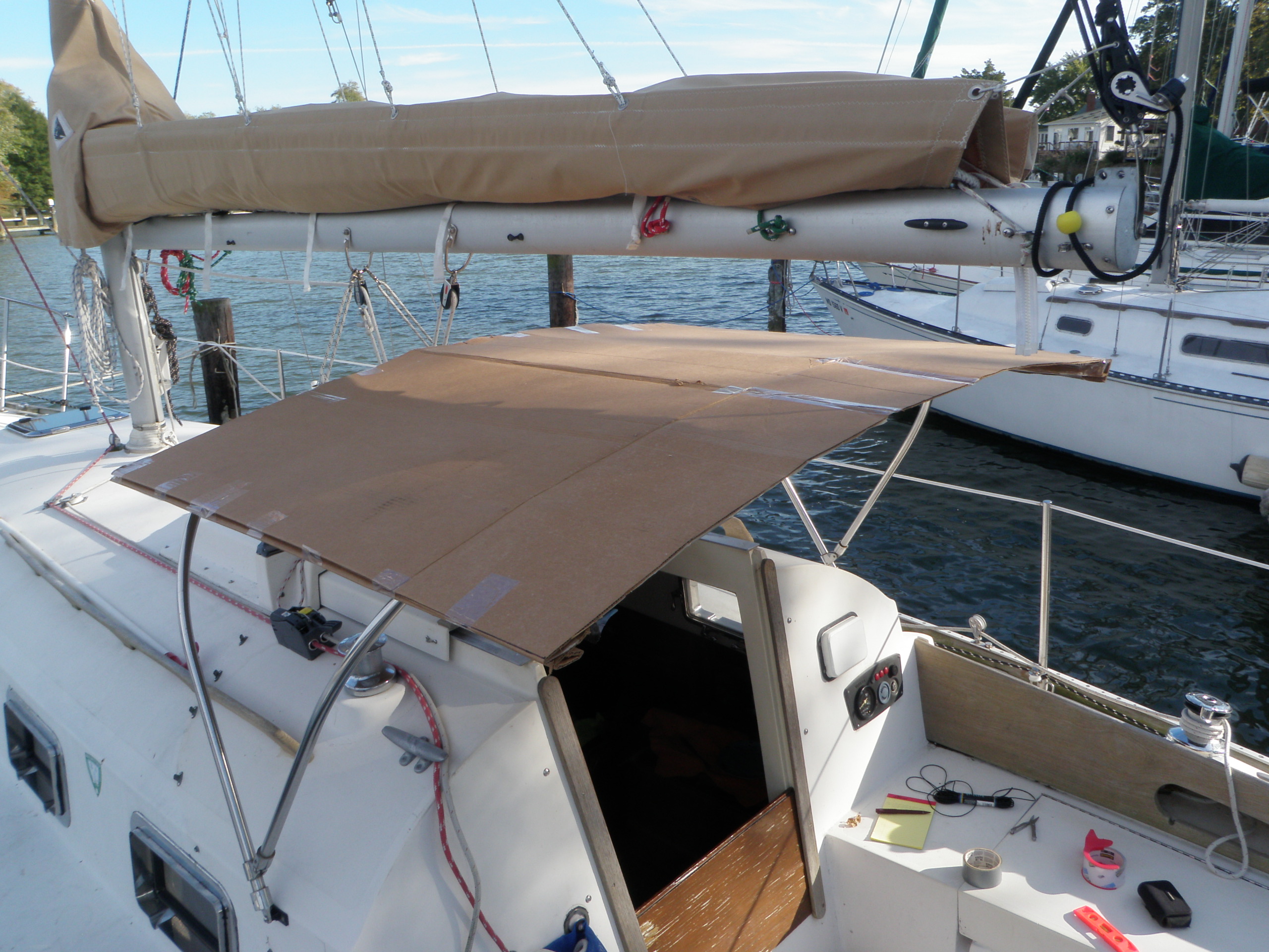 Sailing: My new “solar dodger” (part 1) Beyond The Sunset